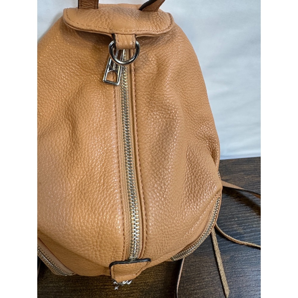 Rebecca Minkoff Backpack Purse Pebbled Leather Silver Hardware Fringe Tassel Bag - Picture 7 of 16